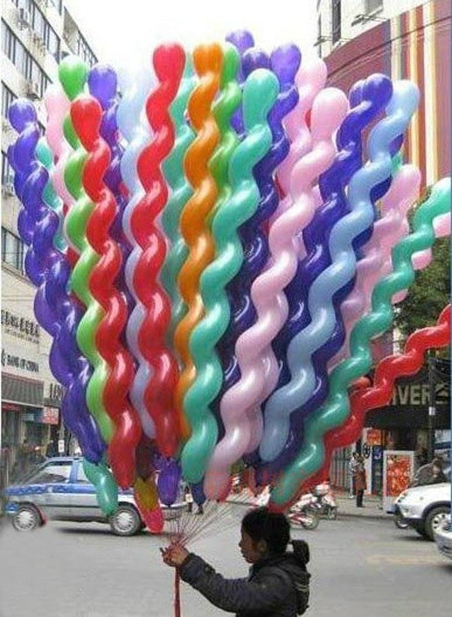 Crazy Sutra Spiral Latex Balloons For Kids Birthday Party Decor, 40 Pieces (Multicolor) - Image 3